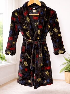 Joe Fresh Kids Gamer Robe Boys 7/8 Plush Fleece Controller Bathrobe Medium